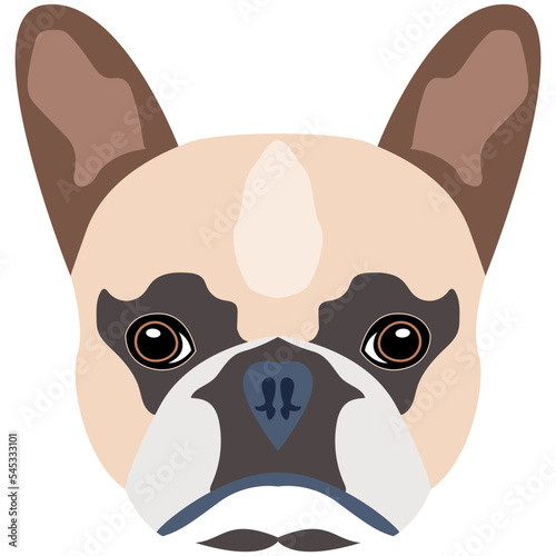 Premium flat icon design of dog 