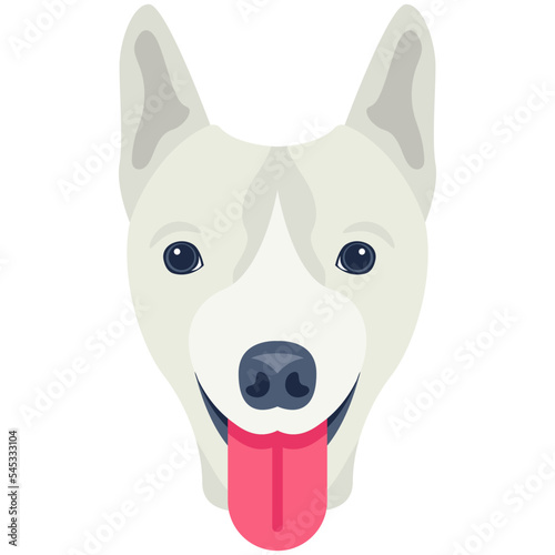 Premium flat icon design of dog 