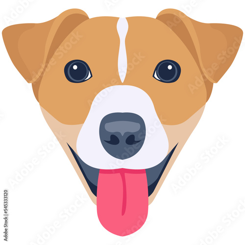 Premium flat icon design of dog 