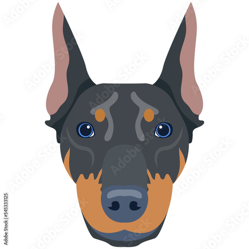Premium flat icon design of dog 