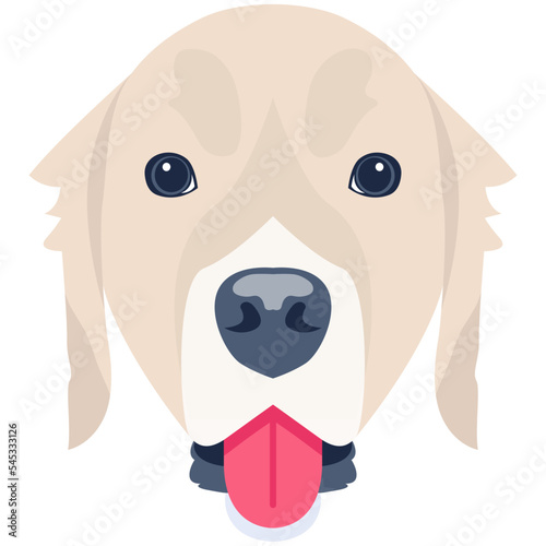 Premium flat icon design of dog 