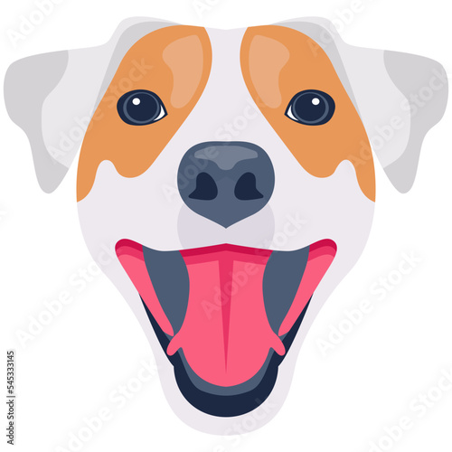 Premium flat icon design of dog 