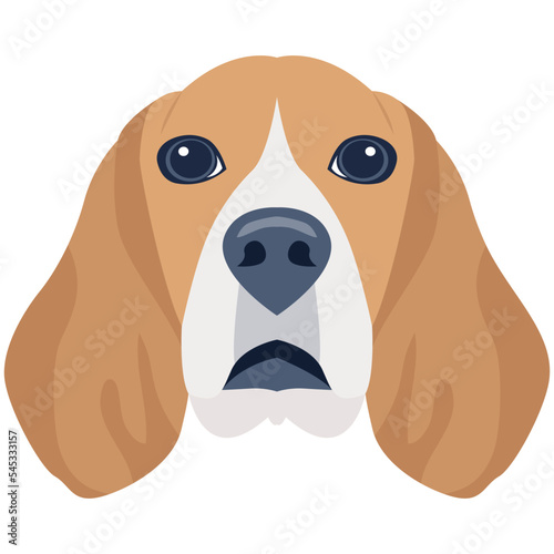 Premium flat icon design of dog 
