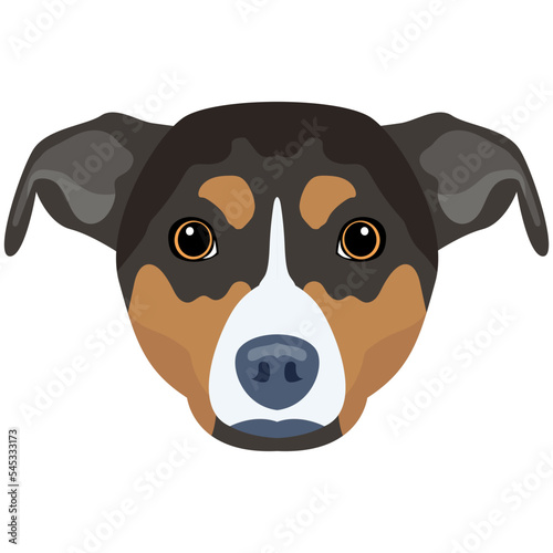 Premium flat icon design of dog 