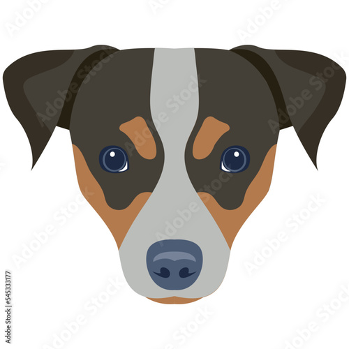 Premium flat icon design of dog 