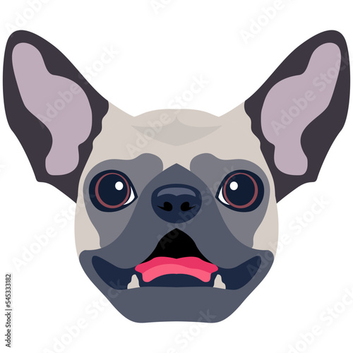 Premium flat icon design of dog 
