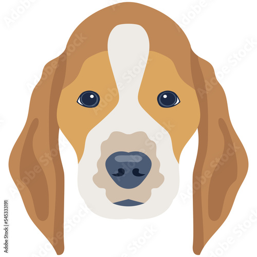 Premium flat icon design of dog 
