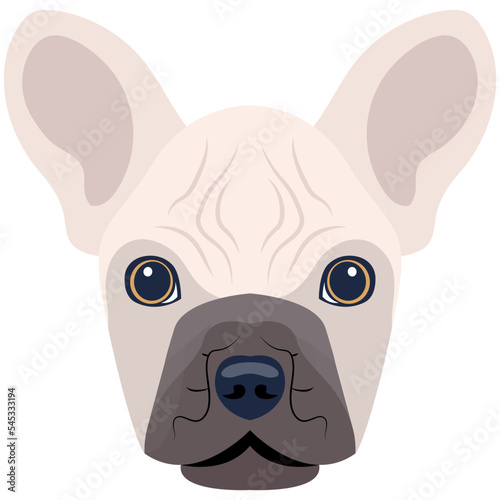 Premium flat icon design of dog 