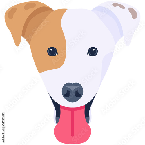 Premium flat icon design of dog 
