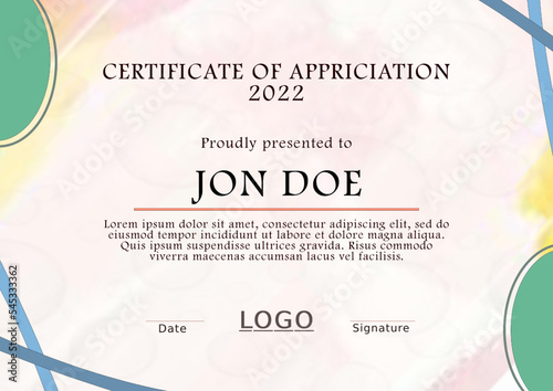 Certificate of Appriciation