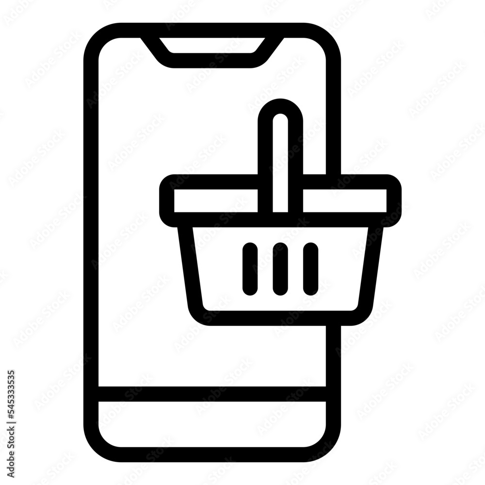 Online shop line icon Online shop line icon