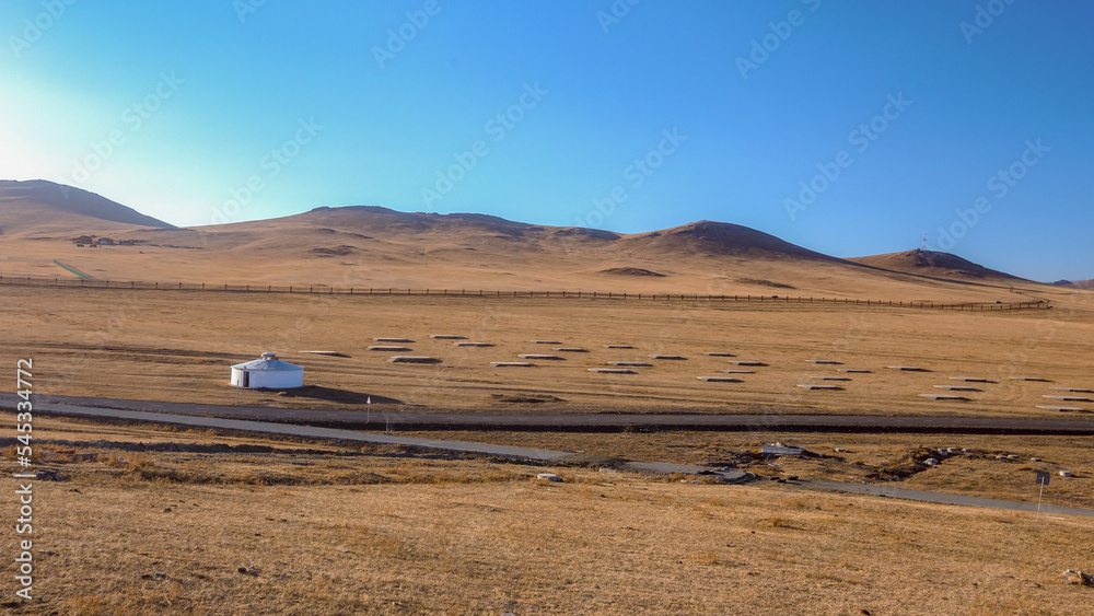 Nature in Mongolia on a sunny day