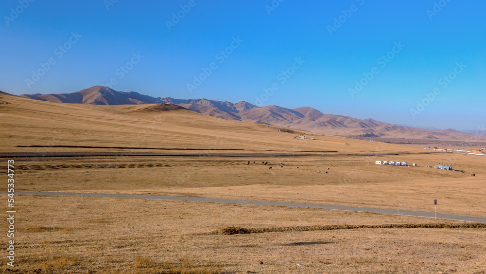 Naklejka premium Nature in Mongolia on a sunny day