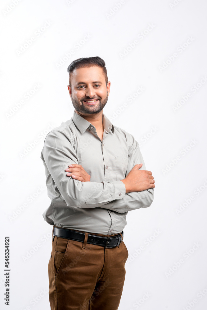 Indian man giving expression on white background. Indian man giving expression on white background.