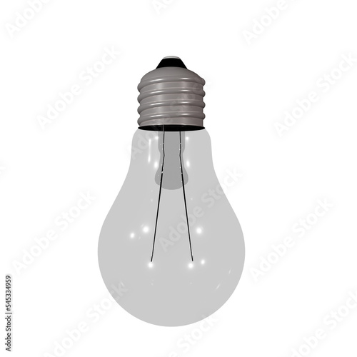 light bulb isolated on transparent background.