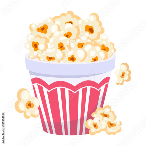 Look at this flat design of popcorn vector 