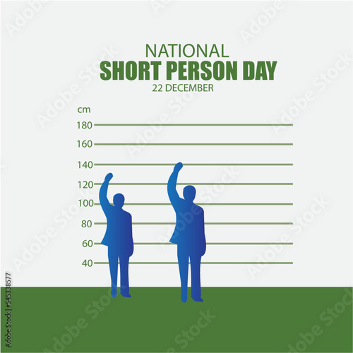 Vector Illustration of National Short Persons Day. Simple and Elegant Design
