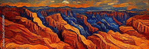 Fotografia Grand canyon in the oil painting style.