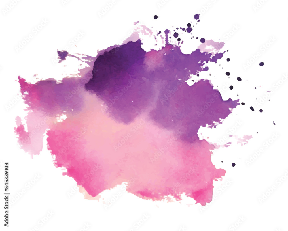 abstract pink and purple watercolor ink spot background