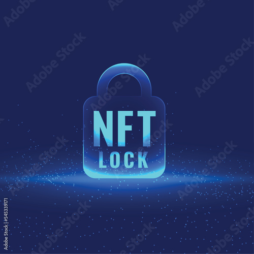 NFT non fungible token secure trading concept background