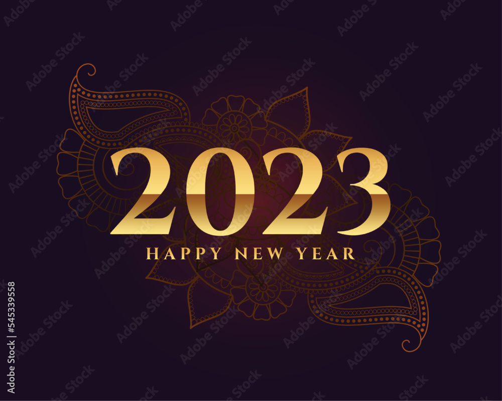 premium happy new year invitation card with golden 2023 text premium happy new year invitation card with golden 2023 text