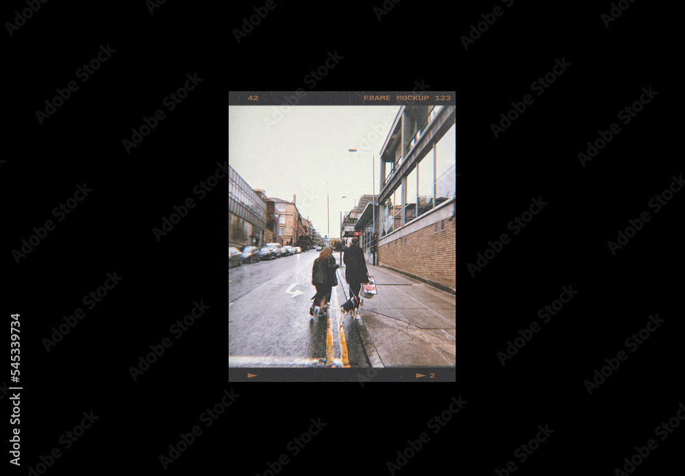 Analog Film Frame Photo Effect Mockup Template Stock Template | Adobe Stock