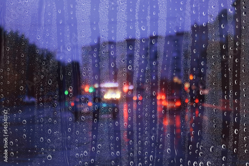 water drops window rain car traffic night  November weather