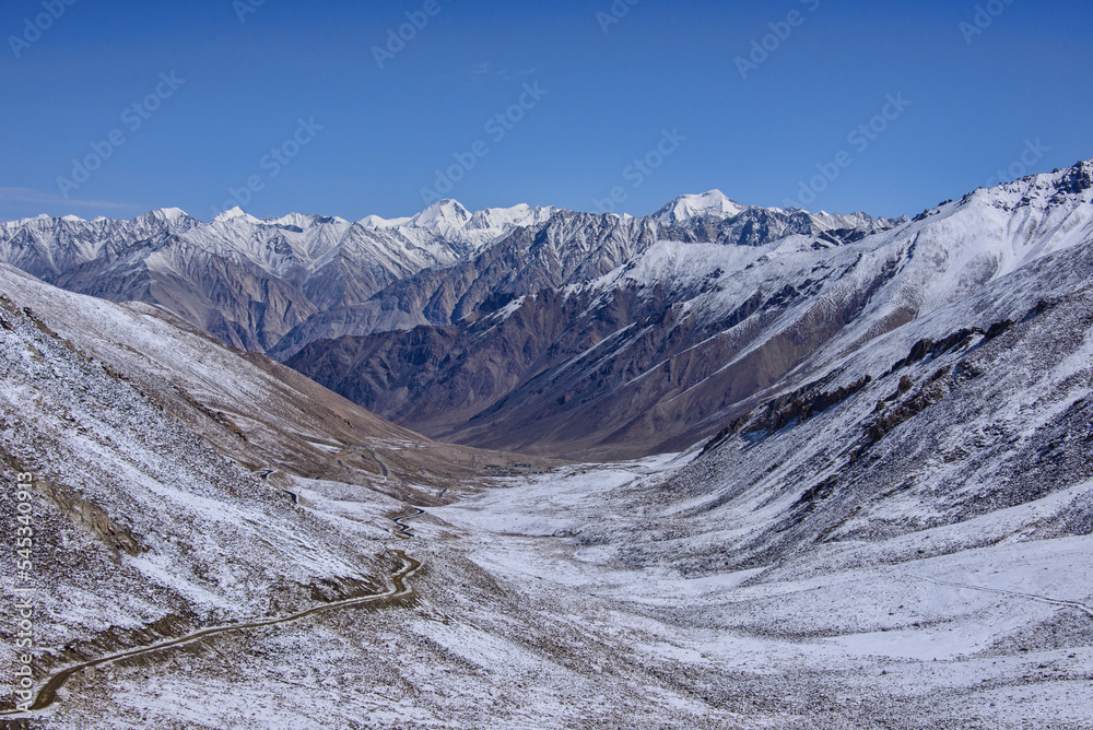 The Stok Range, with Stok Kangri (6123m), seen from the Kardung La Pass, Ladakh, India