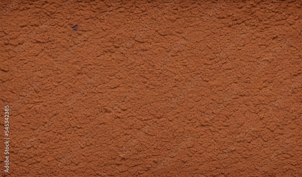Full frame image of textured stucco in bright terracotta color. High resolution texture of plaster for 3d models, background, pattern, poster, collage, gift wrap, wallpaper etc