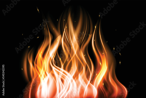 Realistic fire flame background
