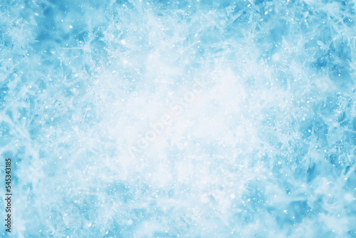 Obraz na plátně blue snow background abstract blurred