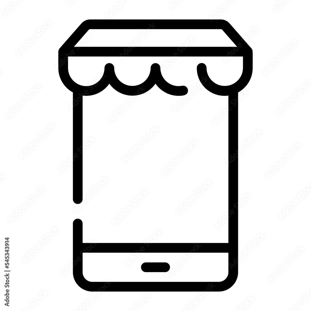 online shop line icon