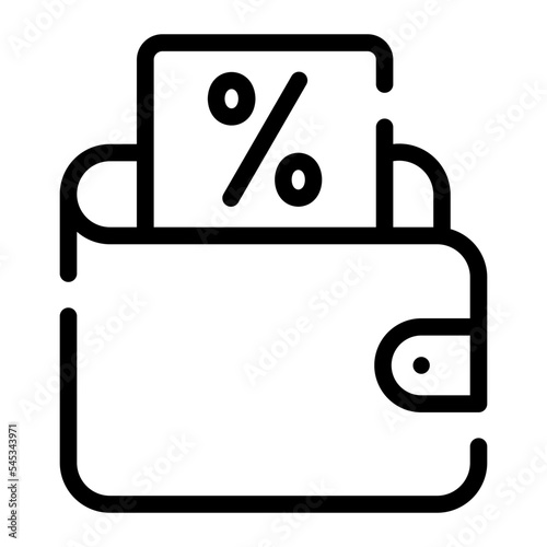 wallet line icon