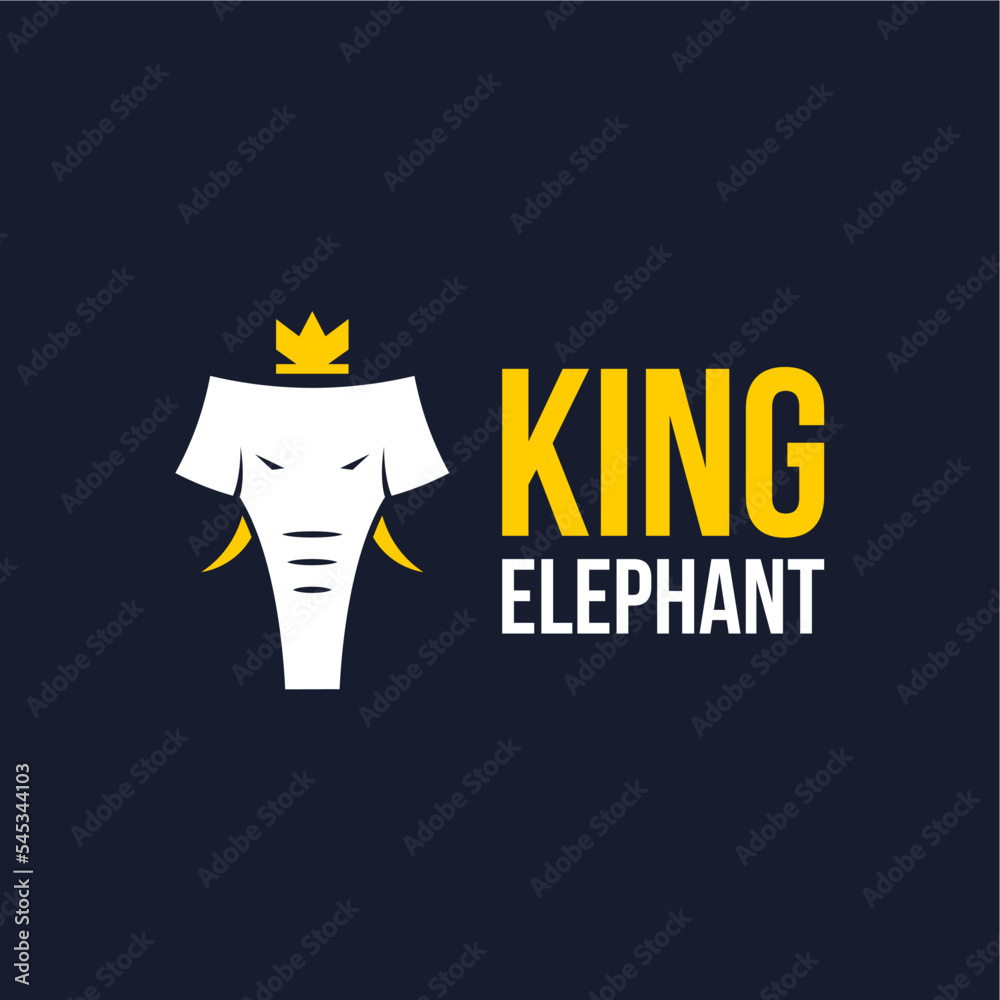 King elephant Logo design vector illustration King elephant Logo design vector illustration