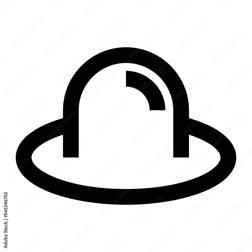 Icon Hat With Style Outline Icon Hat With Style Outline