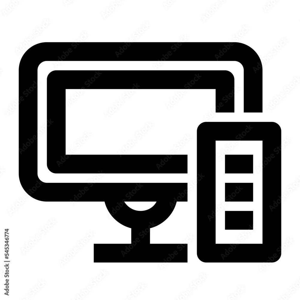 Icon Television With Style Outline