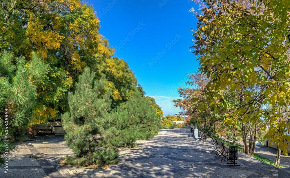Embankment of Lanzheron beach in Odessa, Ukraine