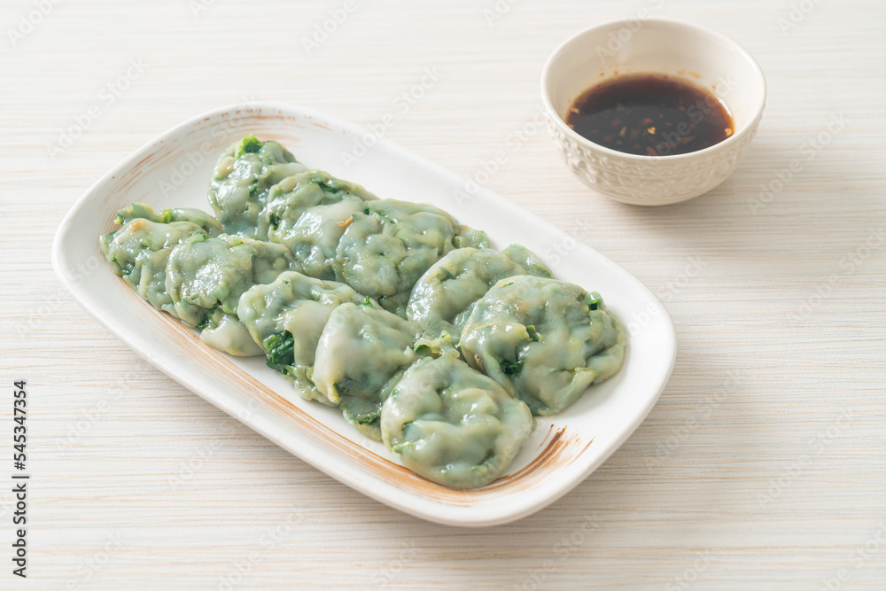 steamed chives dumplings with sauce steamed chives dumplings with sauce