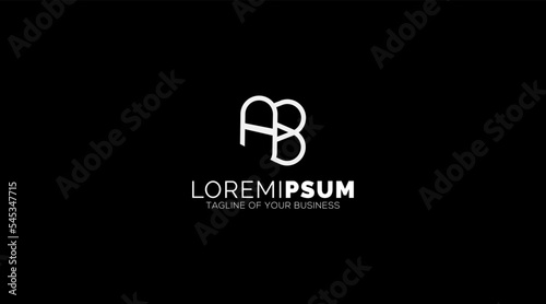 Abstract letter AB logo. This logo icon incorporate with abstract shape in the creative way