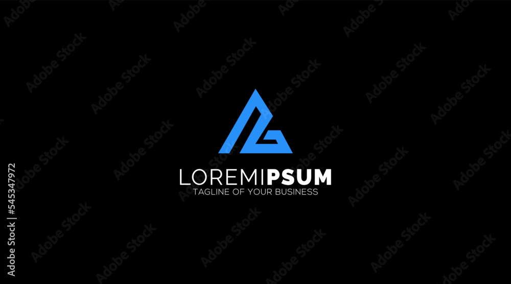 Abstract letter AG logo. This logo icon incorporate with abstract shape in the creative way Abstract letter AG logo. This logo icon incorporate with abstract shape in the creative way