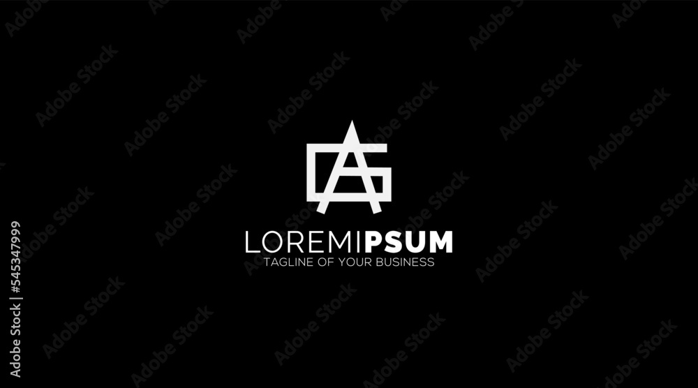 Abstract letter AG logo. This logo icon incorporate with abstract shape in the creative way Abstract letter AG logo. This logo icon incorporate with abstract shape in the creative way