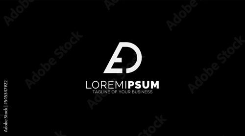 Abstract letter AD logo. This logo icon incorporate with abstract shape in the creative way