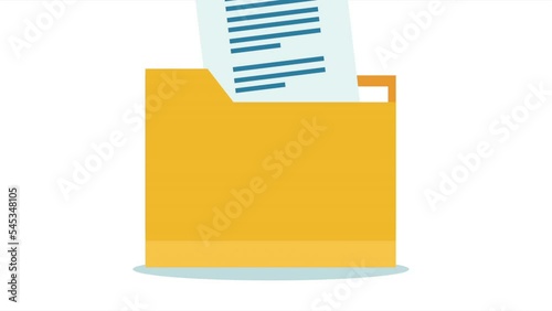 folder with files documents animation