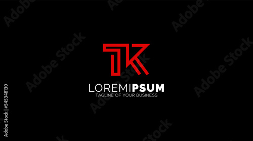 Abstract letter TK logo. This logo icon incorporate with abstract shape in the creative way
