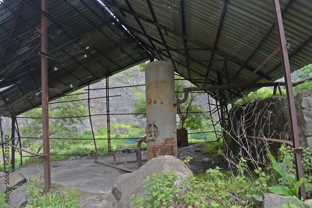 Fototapeta premium part of old abandoned factory