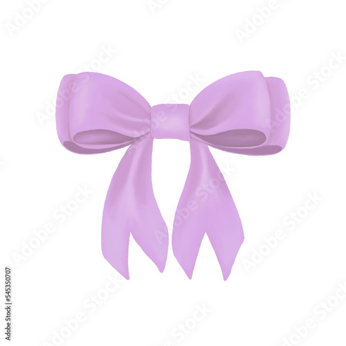 Watercolor beautiful pink bow illustration. Hand drawn watercolor gift bow illustration isolated on transparent background. Perfect for Party or greeting object, bow for your creativity