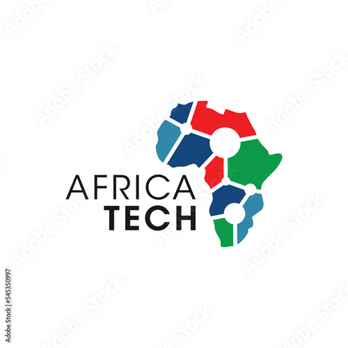 african technology vector illustration logo