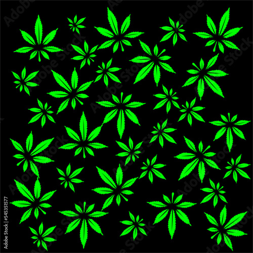 marijuana leaf background vector design with a fresh green color and looks unique
