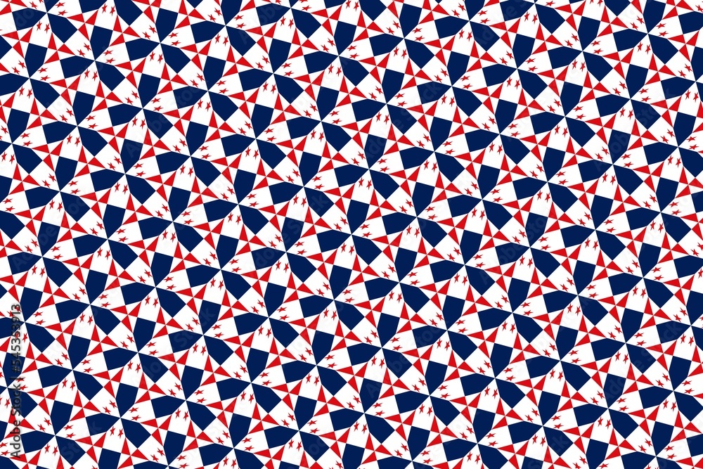 Geometric pattern in the colors of the national flag of Panama. The colors of Panama.