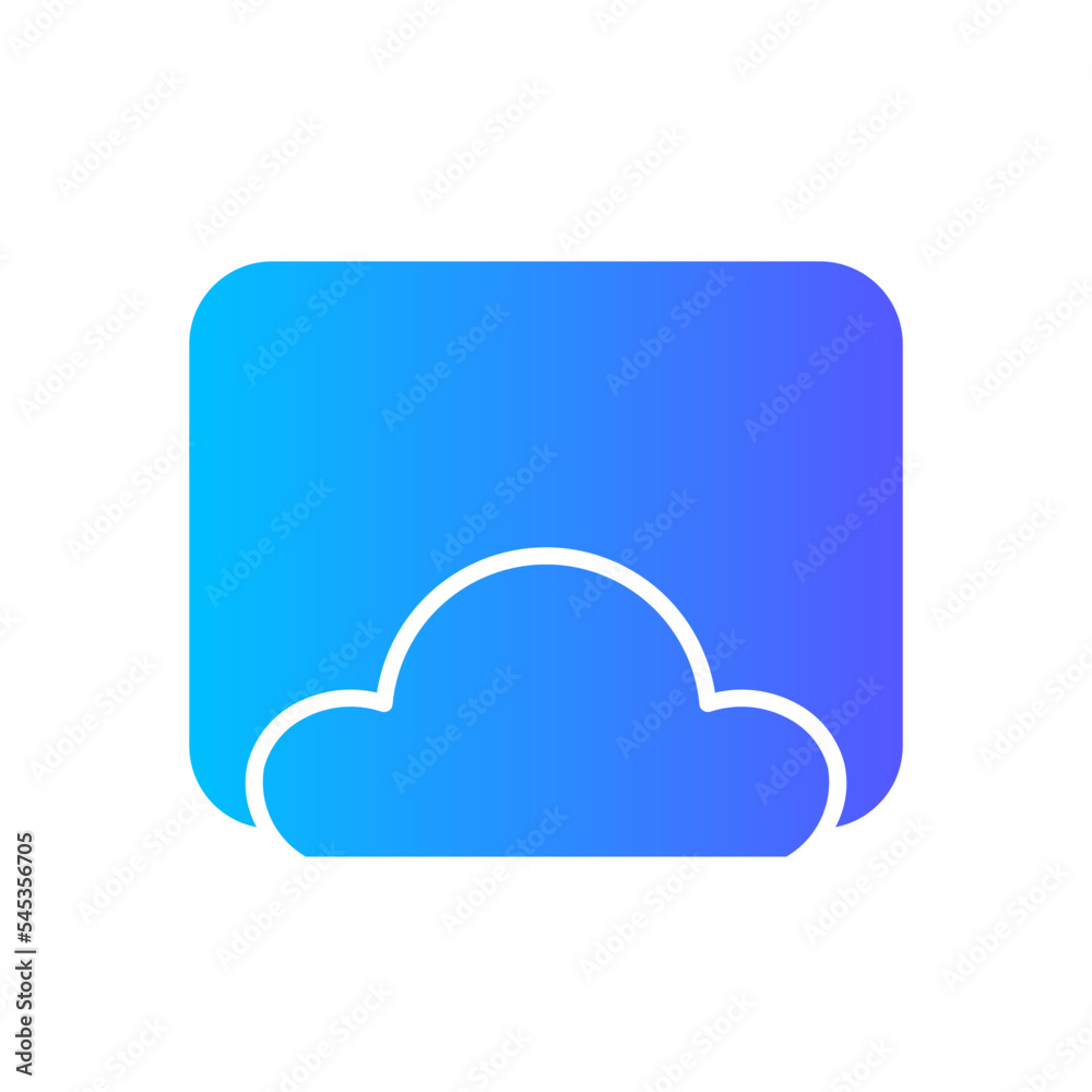 cloud data gradient icon cloud data gradient icon